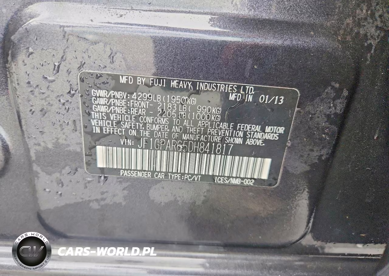 2013 Subaru Impreza Sport Limited VIN:JF1GPAR65DH841817 - 14
