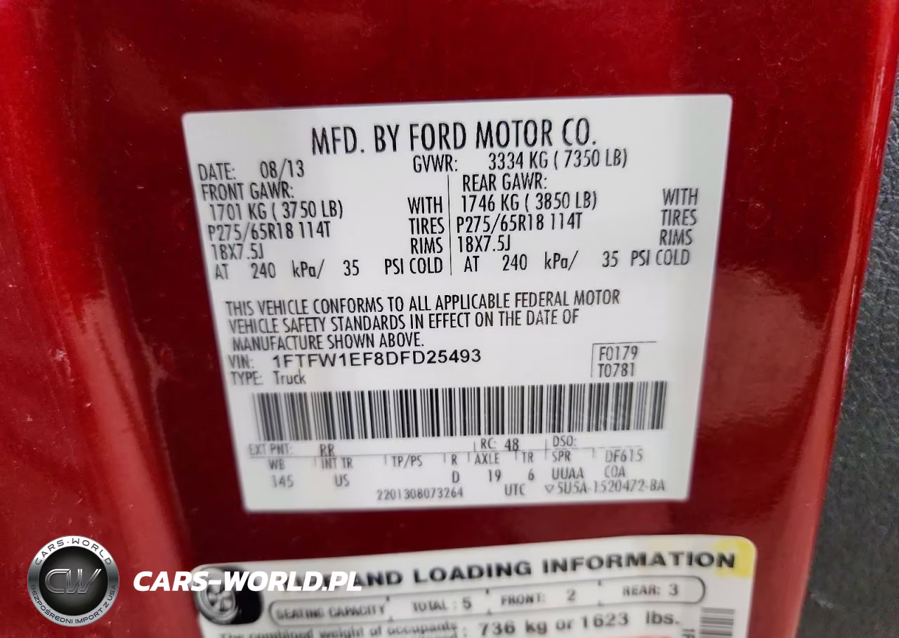 2013 Ford F150 Supercrew VIN:1FTFW1EF8DFD25493 - 12