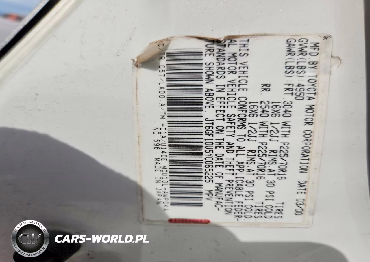 2000 Lexus Rx 300 VIN:JT6GF10U5Y0065225 - 14