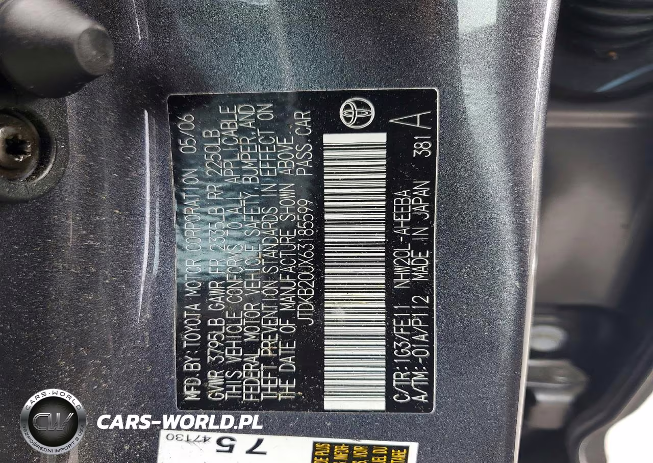 2006 Toyota Prius Base VIN:JTDKB20UX63185599 - 13