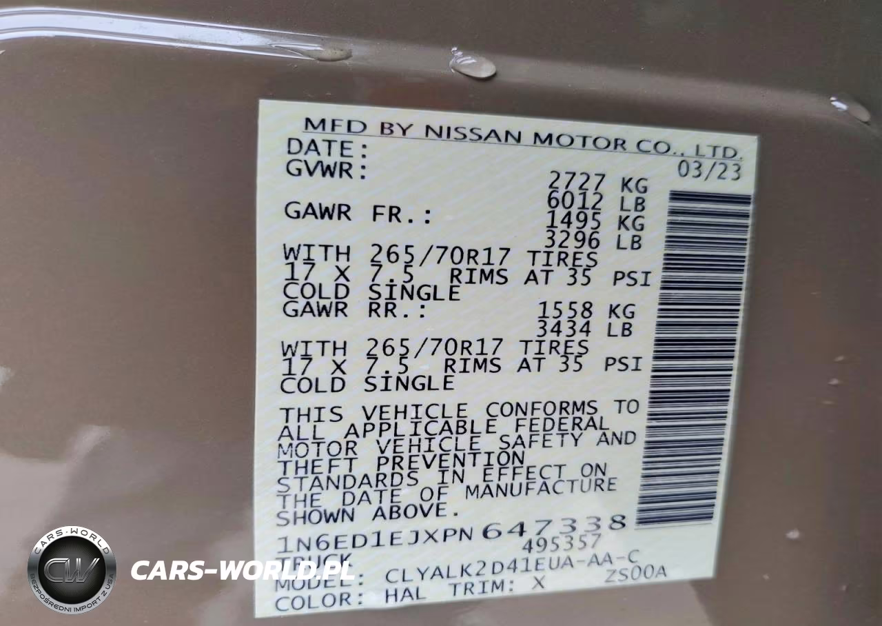 2023 Nissan Frontier Pro-X VIN:1N6ED1EJXPN647338 - 12