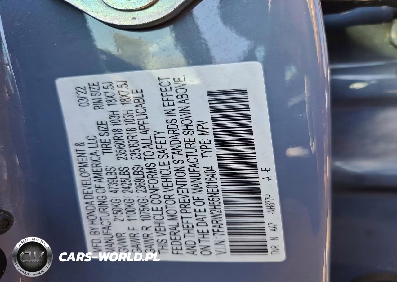 2022 Honda Cr-V Ex VIN:7FARW2H55NE016404 - 13