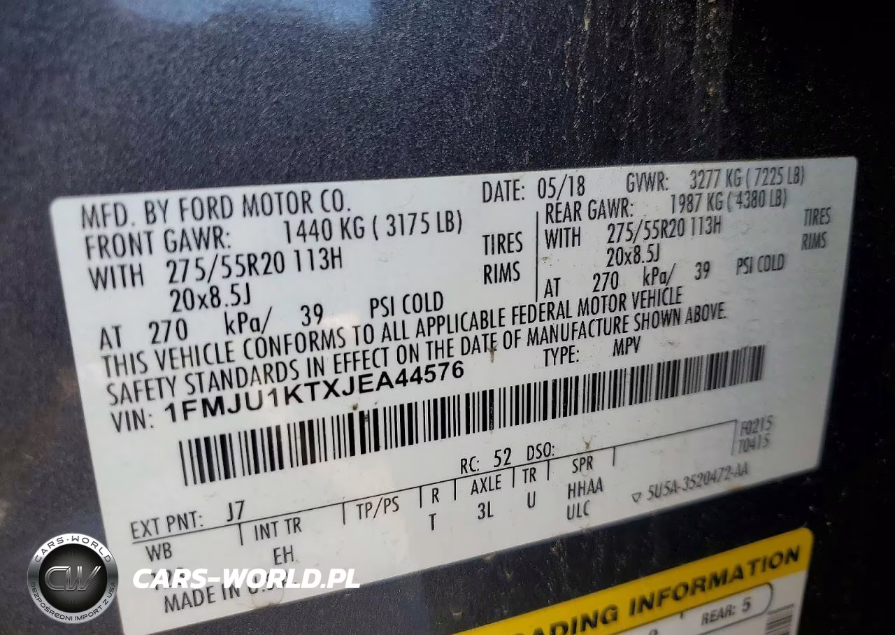 2018 Ford Expedition Limited VIN:1FMJU1KTXJEA44576 - 13