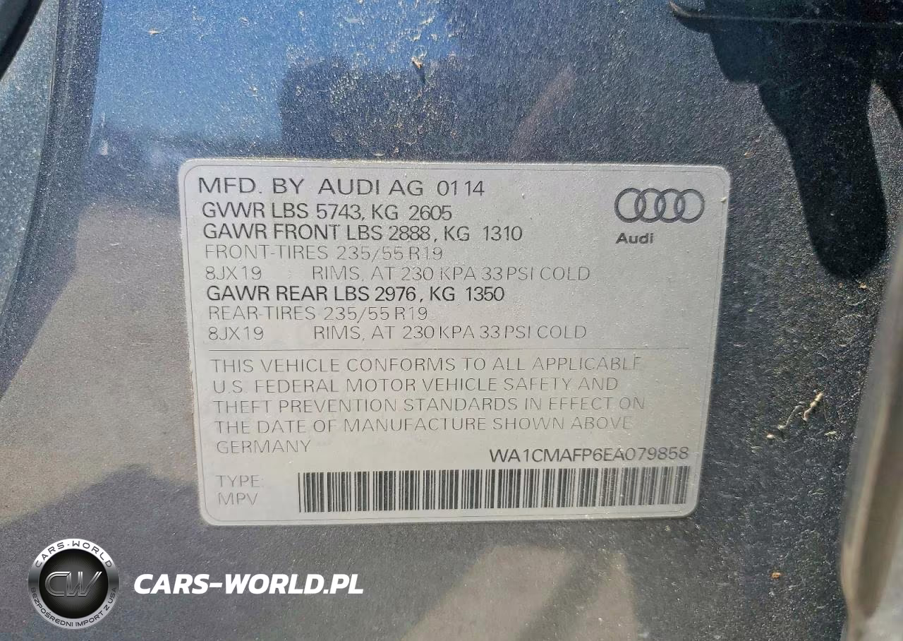 2014 Audi Q5 Tdi Premium Plus VIN:WA1CMAFP6EA079858 - 13
