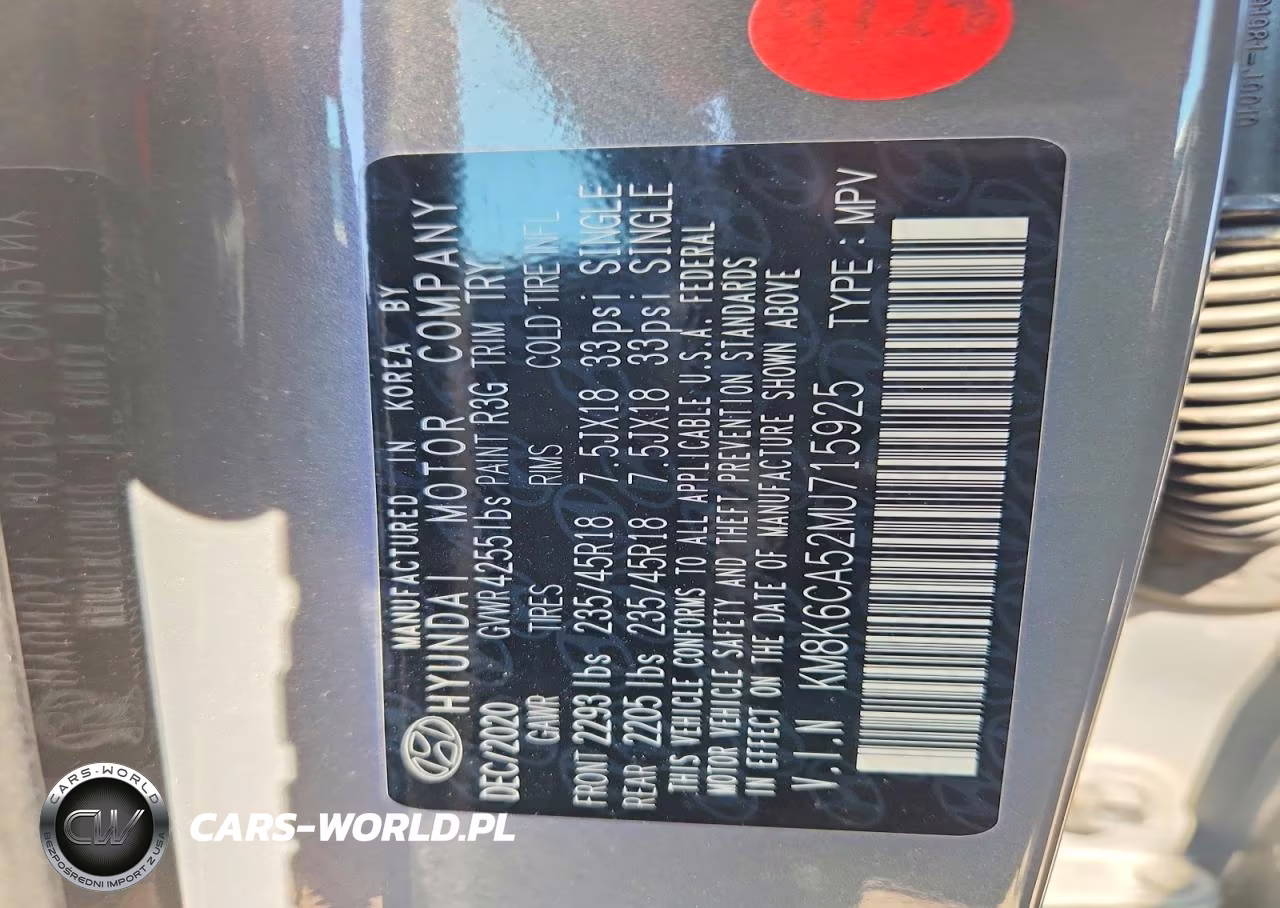 2021 Hyundai Kona Night VIN:KM8K6CA52MU715925 - 12