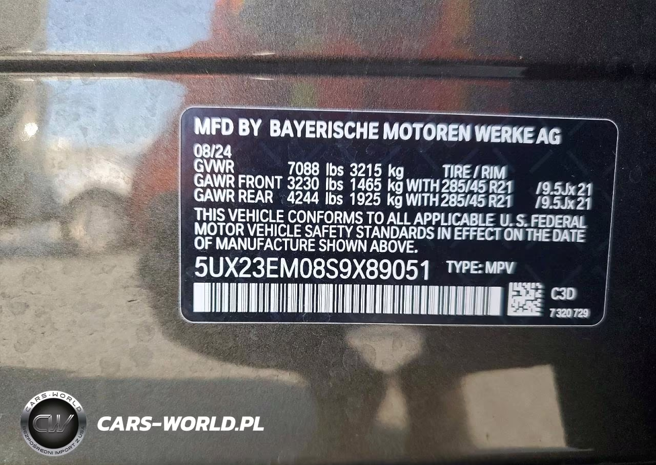 2025 BMW X7 xDrive40I VIN:5UX23EM08S9X89051 - 13