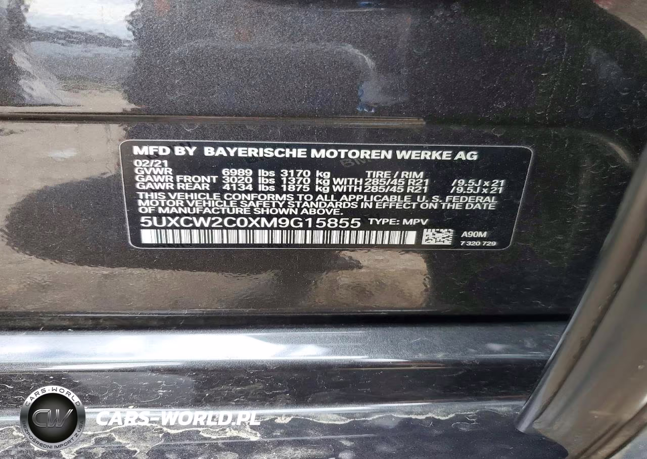 2021 BMW X7 xDrive40I VIN:5UXCW2C0XM9G15855 - 12
