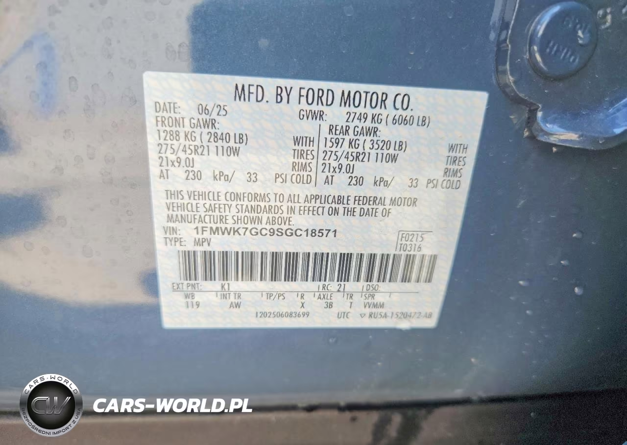 2025 Ford Explorer St VIN:1FMWK7GC9SGC18571 - 14