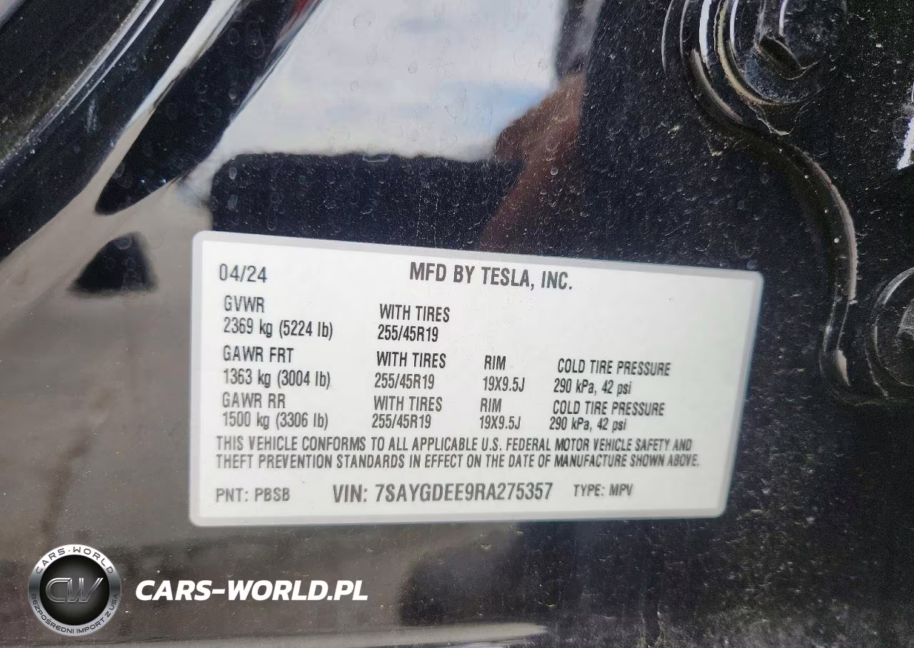 2024 Tesla Model Y VIN:7SAYGDEE9RA275357 - 13