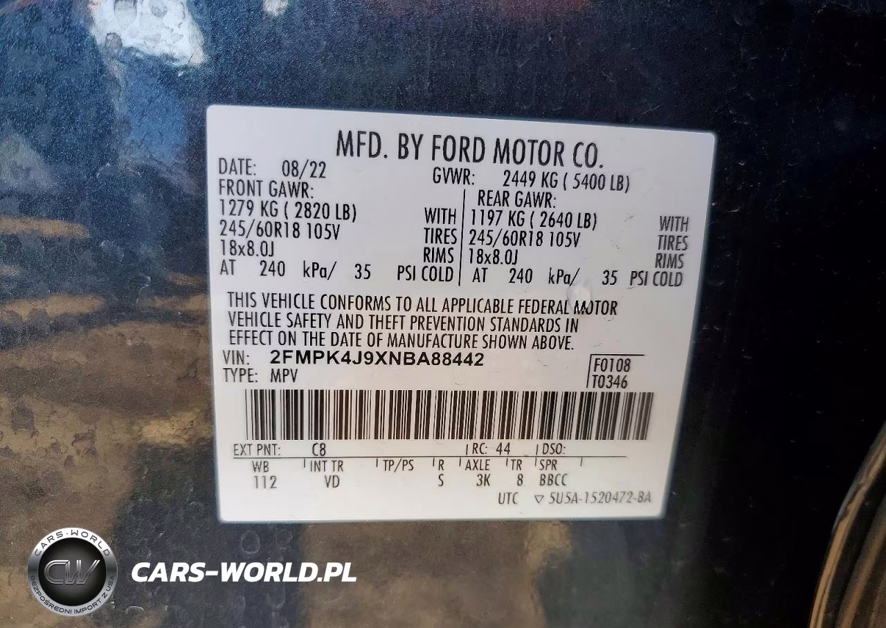 2022 Ford Edge Sel VIN:2FMPK4J9XNBA88442 - 13