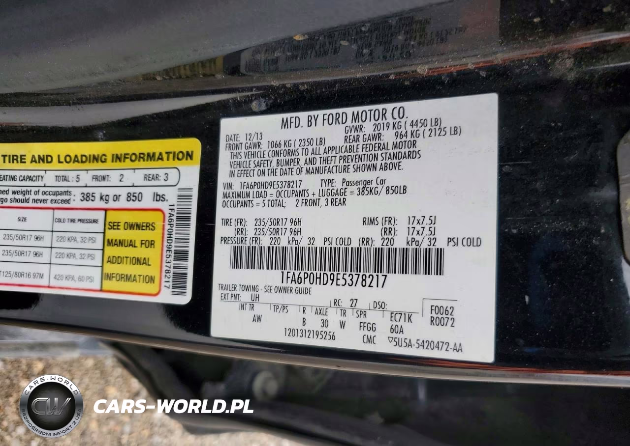 2014 Ford Fusion Se VIN:1FA6P0HD9E5378217 - 12