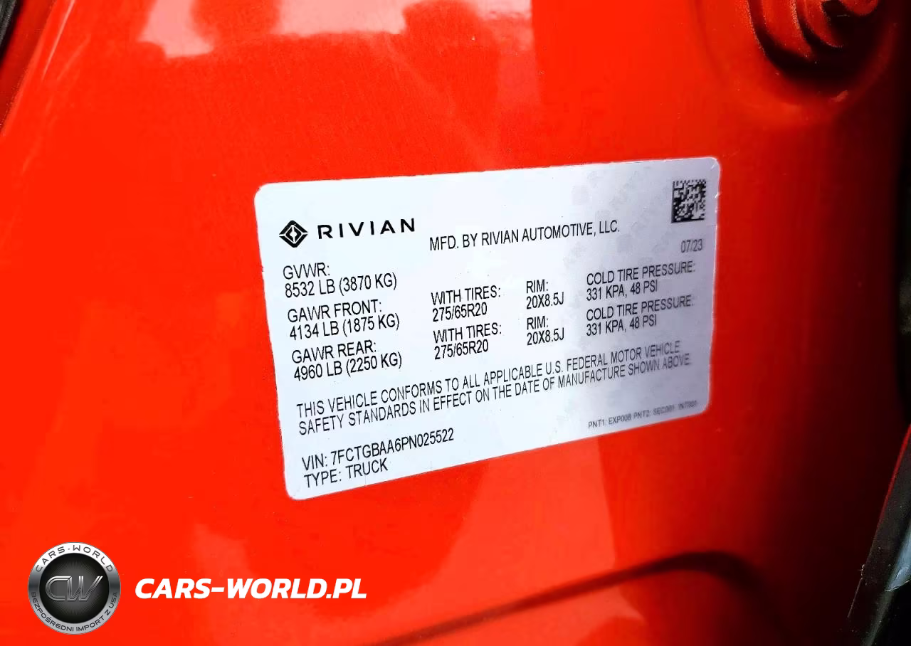 2023 Rivian R1T Adventure VIN:7FCTGBAA6PN025522 - 12