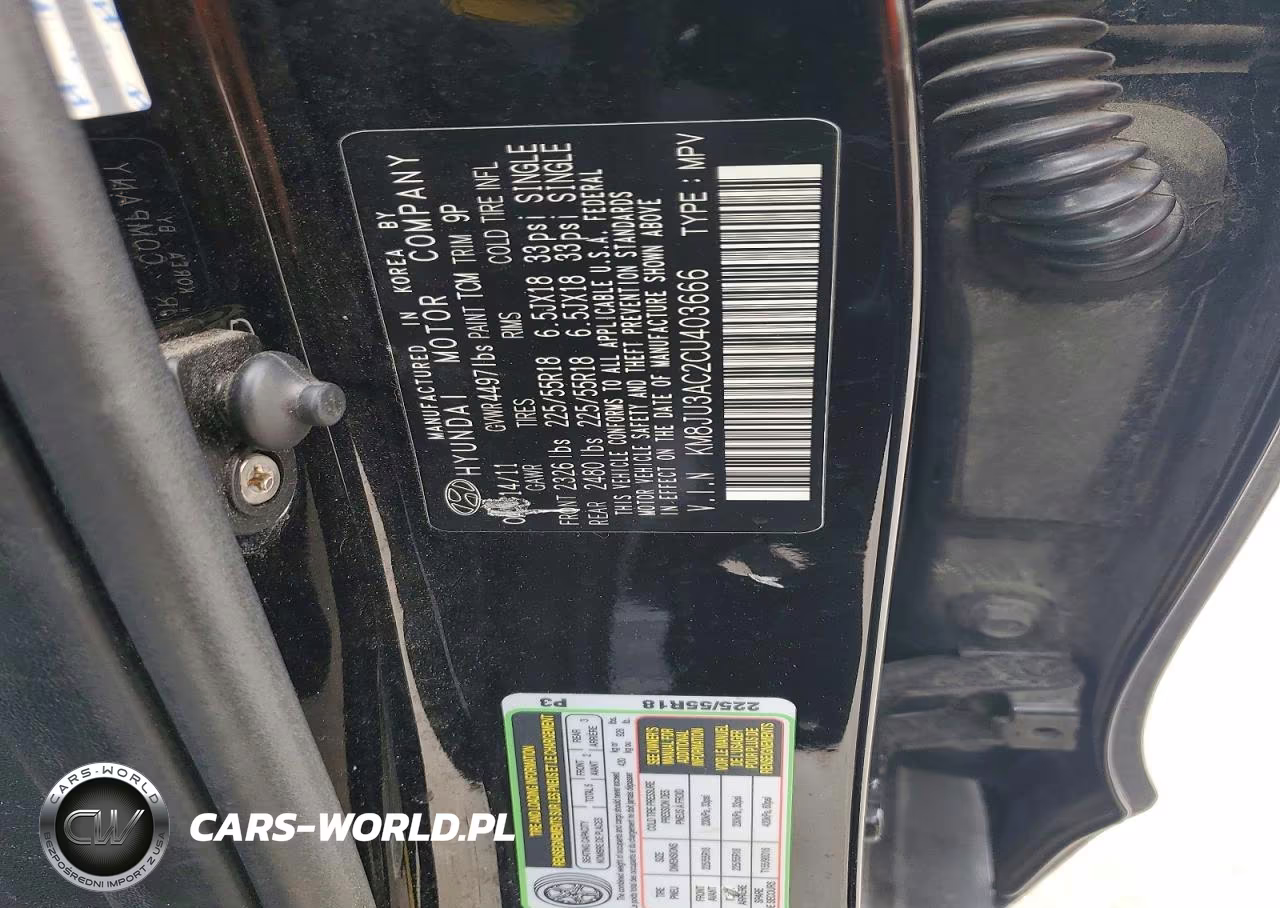 2012 Hyundai Tucson Limited VIN:KM8JU3AC2CU403666 - 13