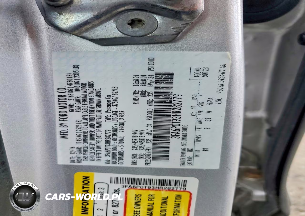 2017 Ford Fusion Se VIN:3FA6P0T93HR282779 - 12