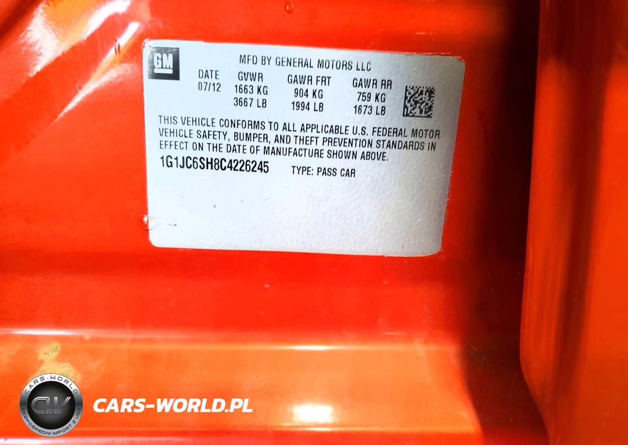 2012 Chevrolet Sonic Lt VIN:1G1JC6SH8C4226245 - 12
