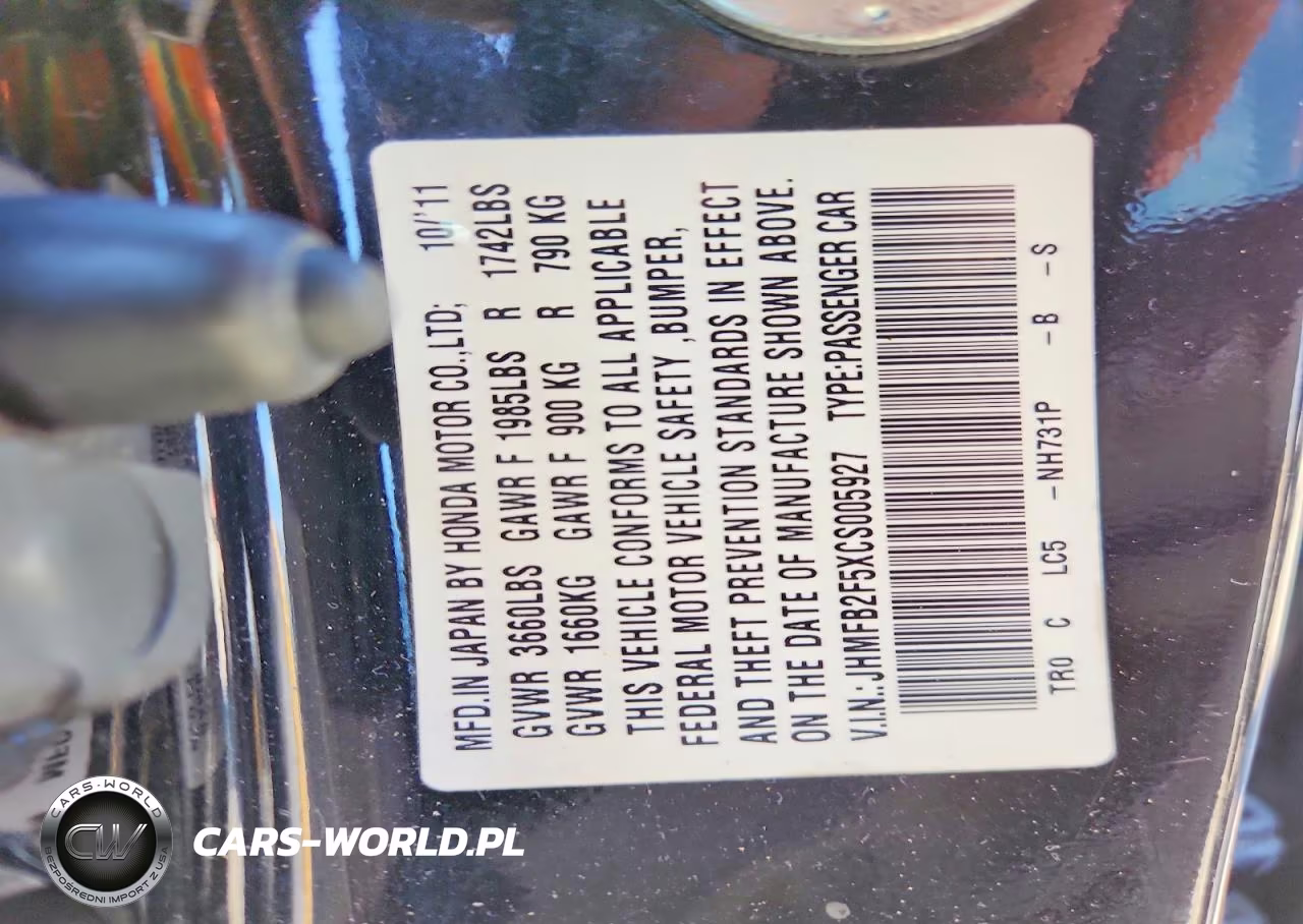 2012 Honda Civic 4D Dx VIN:JHMFB2F5XCS005927 - 12