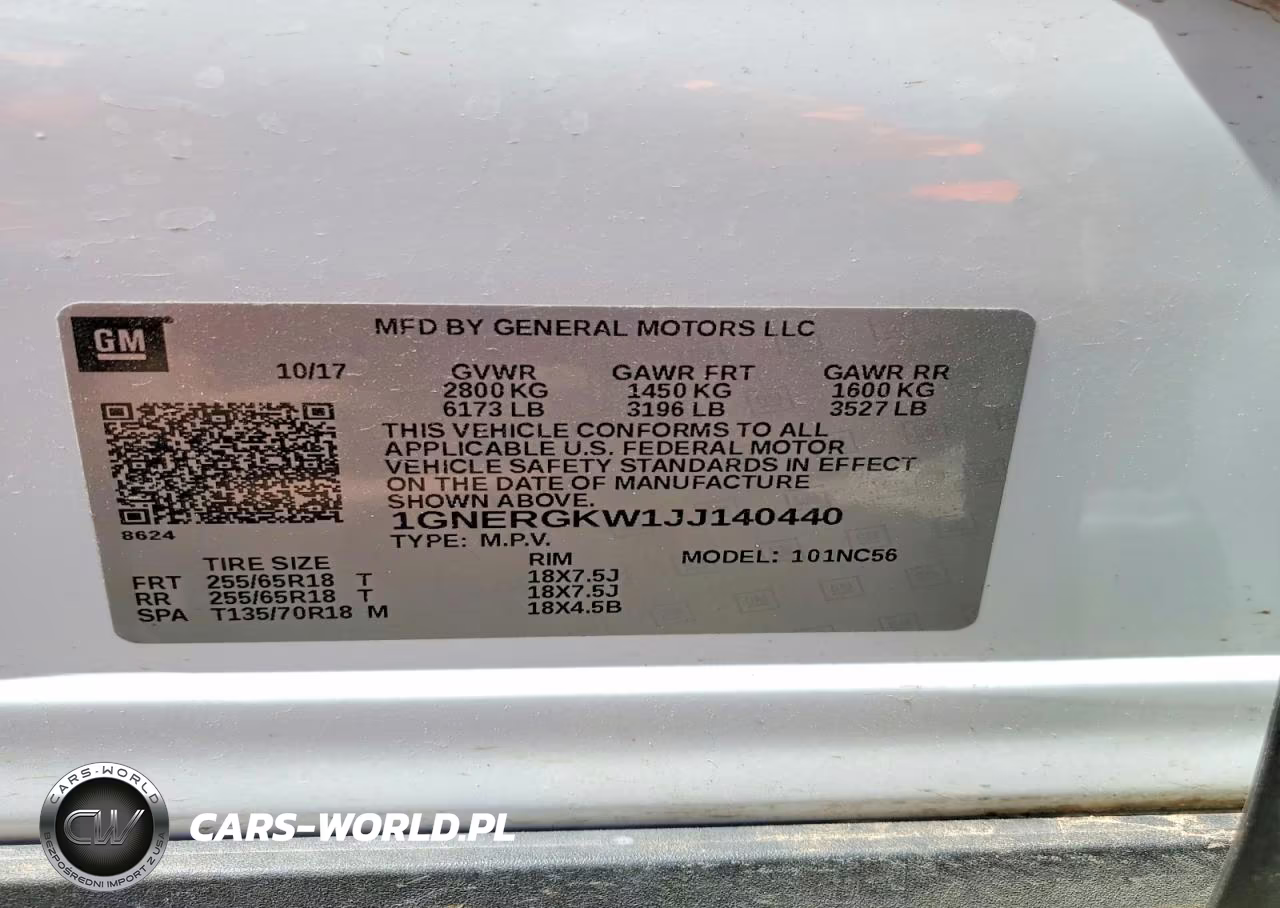 2018 Chevrolet Traverse 1Lt VIN:1GNERGKW1JJ140440 - 14