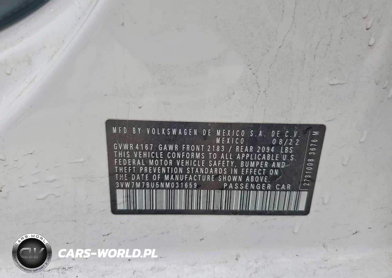 2022 Volkswagen Jetta Se VIN:3VW7M7BU5NM031659 - 12