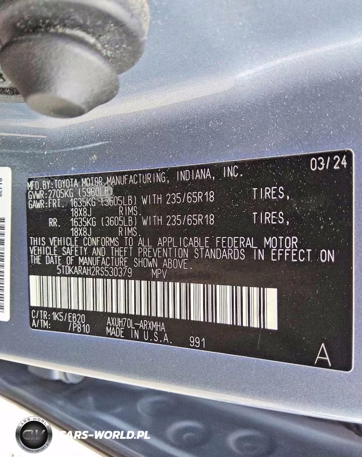 2024 Toyota Highlander Hybrid Xle VIN:5TDKARAH2RS530379 - 14