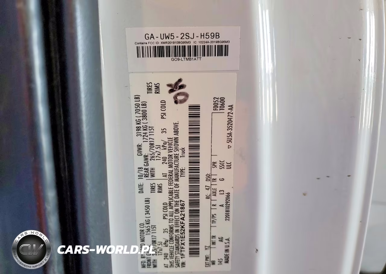 2019 Ford F150 Super Cab VIN:1FTFX1E52KFA21867 - 12