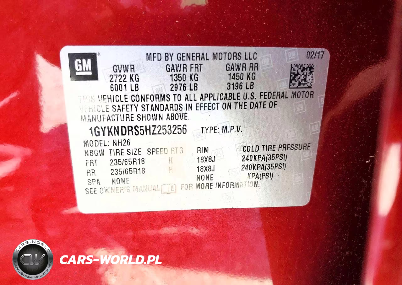 2017 Cadillac Xt5 Luxury VIN:1GYKNDRS5HZ253256 - 13