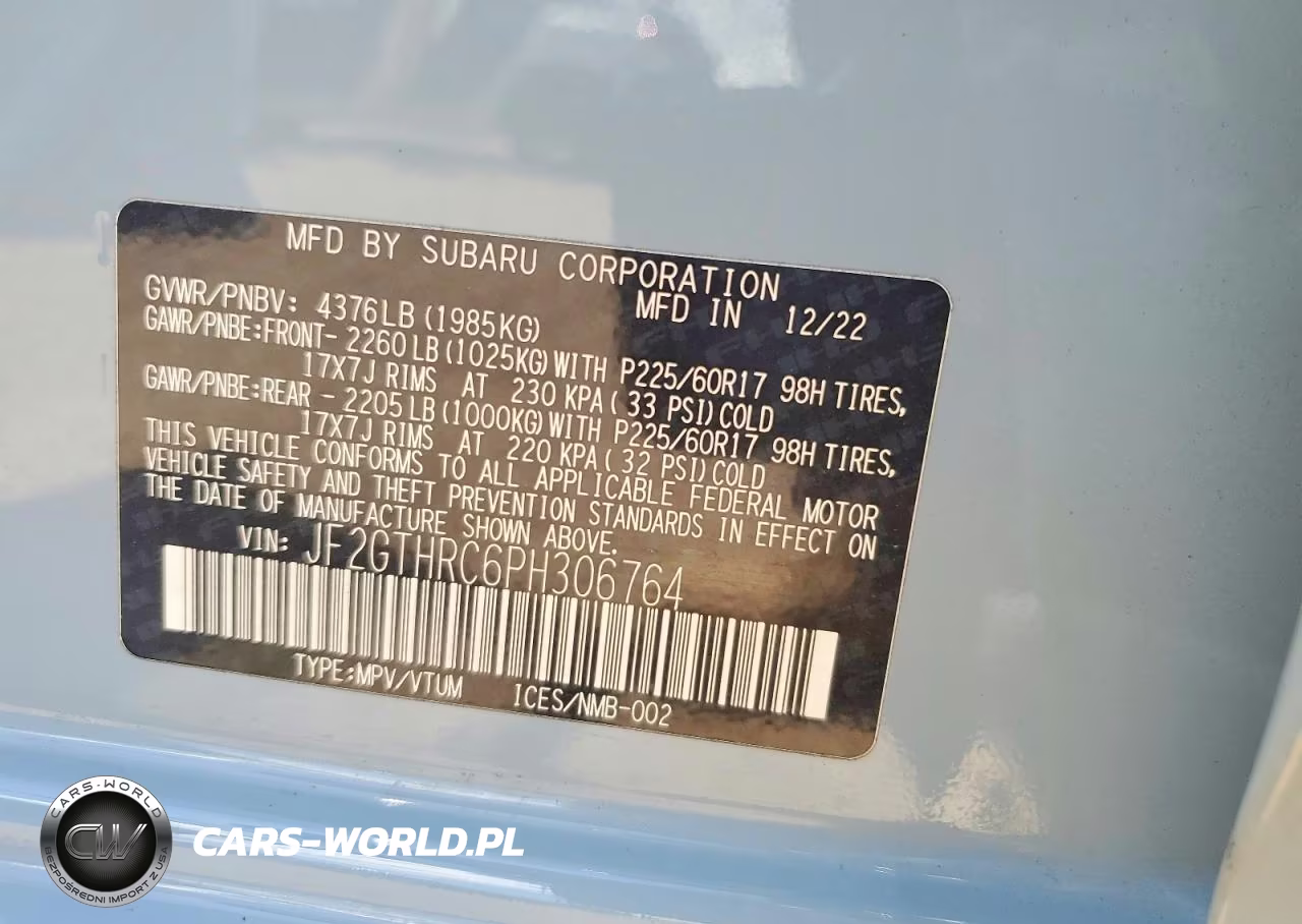 2023 Subaru Crosstrek Sport VIN:JF2GTHRC6PH306764 - 12