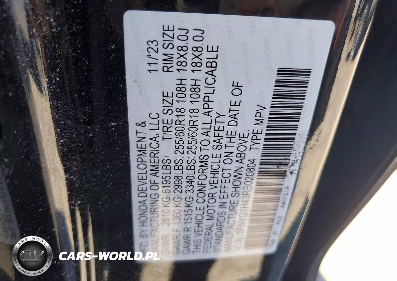 2024 Honda Pilot Exl VIN:5FNYG1H43RB020804 - 13