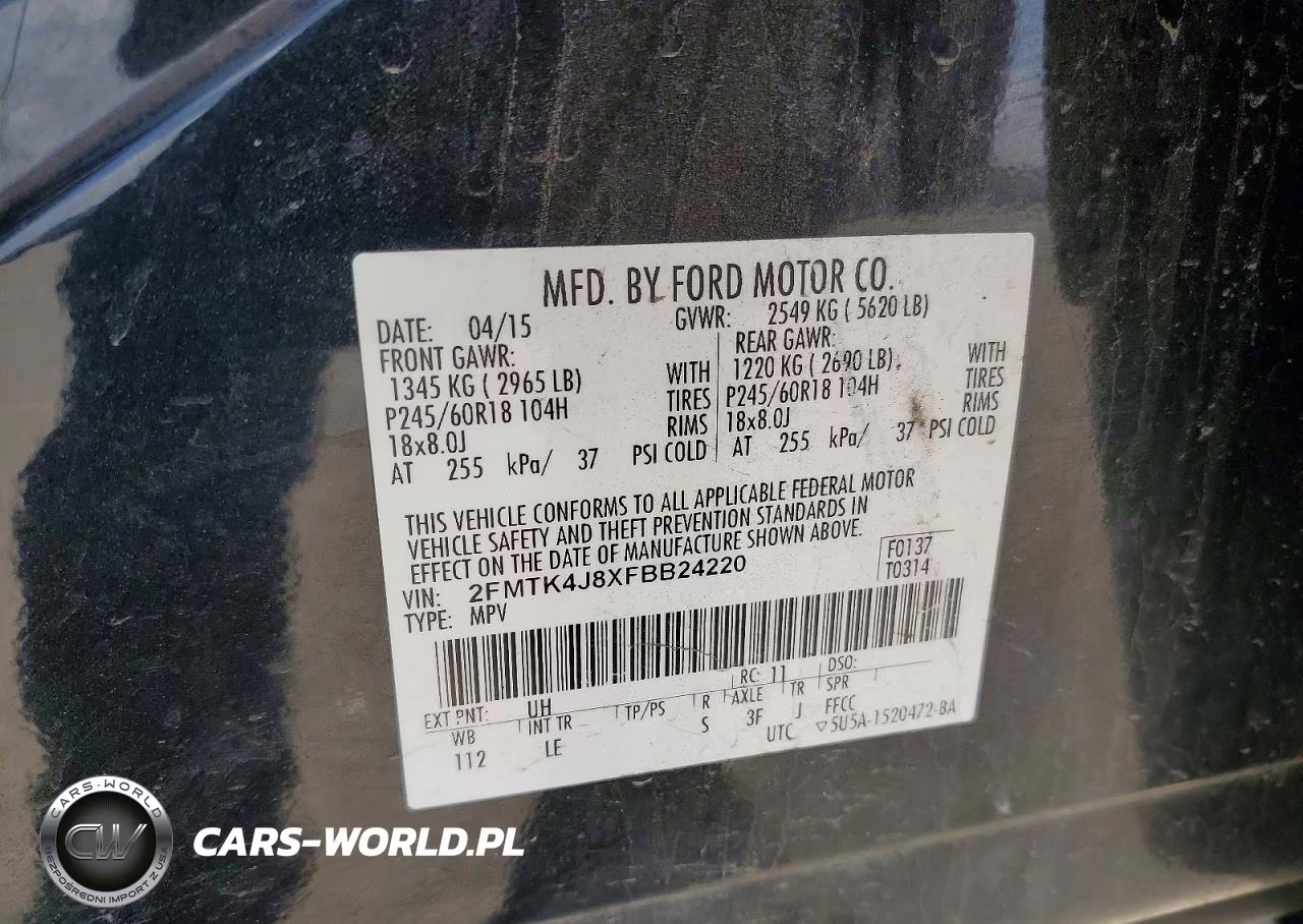 2015 Ford Edge Sel VIN:2FMTK4J8XFBB24220 - 13