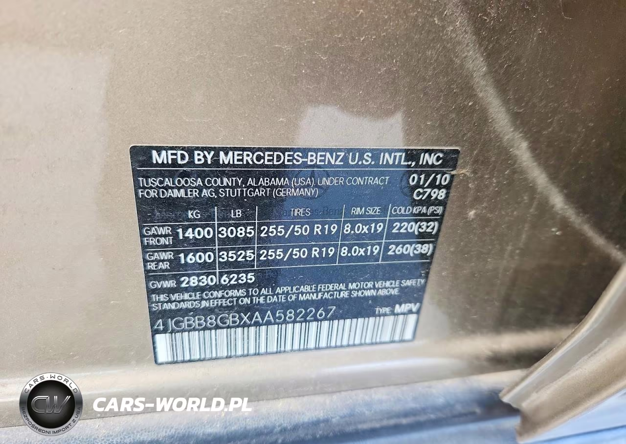 2010 Mercedes-Benz Ml 350 4Matic VIN:4JGBB8GBXAA582267 - 13