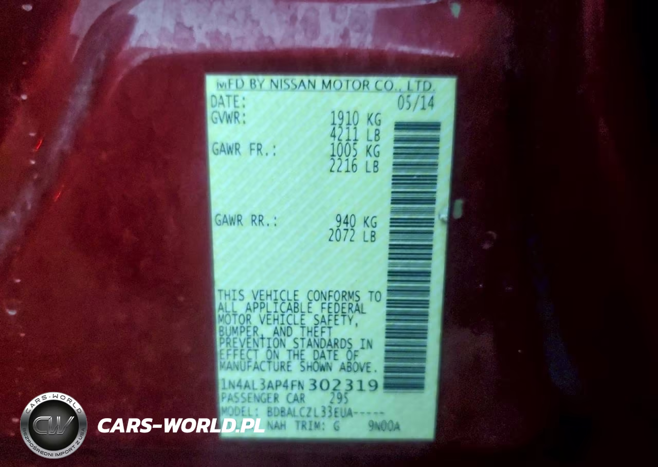 2015 Nissan Altima 2.5 VIN:1N4AL3AP4FN302319 - 12