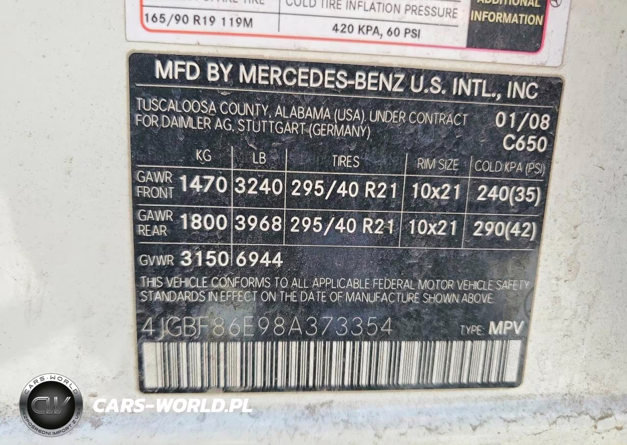 2008 Mercedes-Benz Gl 550 4Matic VIN:4JGBF86E98A373354 - 13