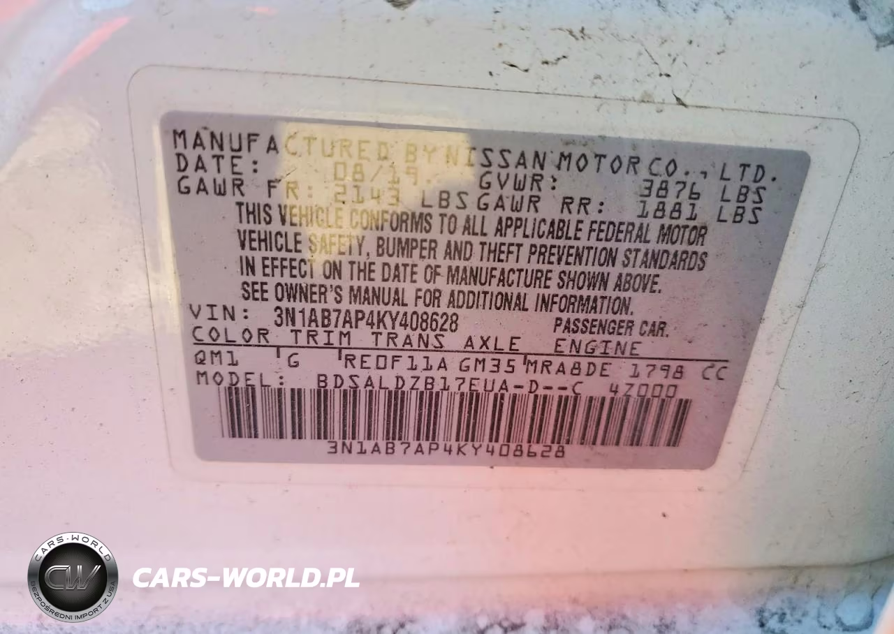 2019 Nissan Sentra Sv VIN:3N1AB7AP4KY408628 - 12