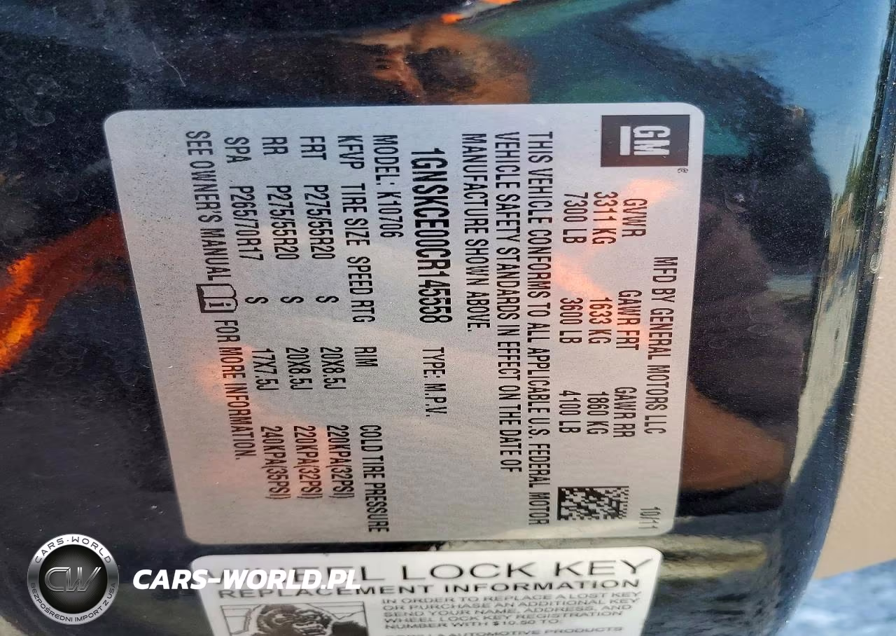 2012 Chevrolet Tahoe K1500 Ltz VIN:1GNSKCE00CR145558 - 13