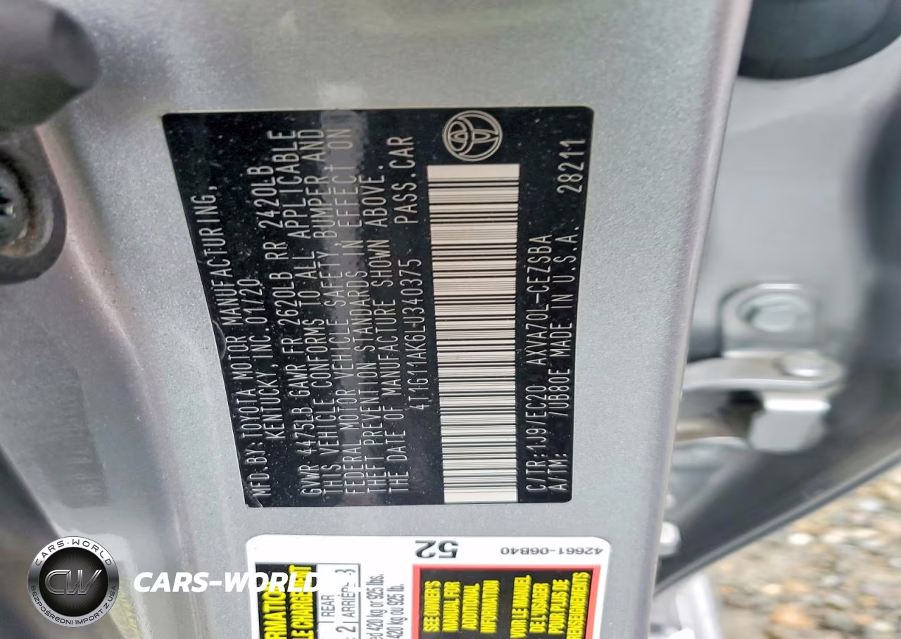 2020 Toyota Camry Se Nightshade VIN:4T1G11AK6LU340375 - 12