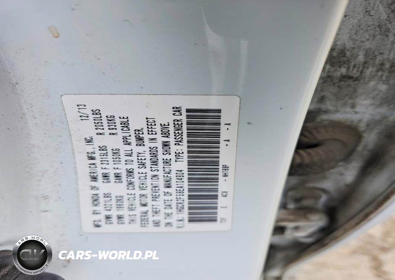 2014 Honda Accord Sport VIN:1HGCR2F58EA104904 - 13