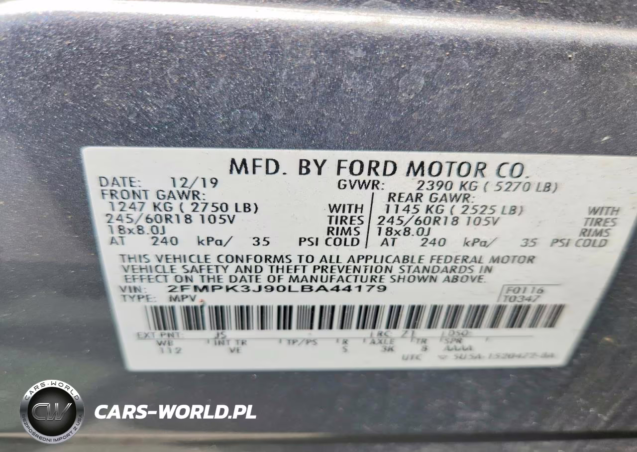 2020 Ford Edge Sel VIN:2FMPK3J90LBA44179 - 13