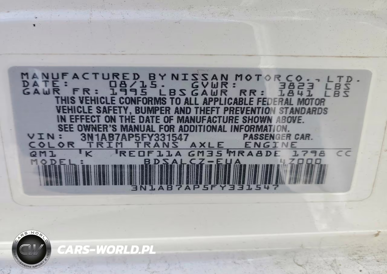 2015 Nissan Sentra S VIN:3N1AB7AP5FY331547 - 12