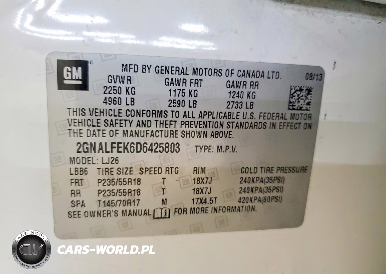 2013 Chevrolet Equinox Ltz VIN:2GNALFEK6D6425803 - 13