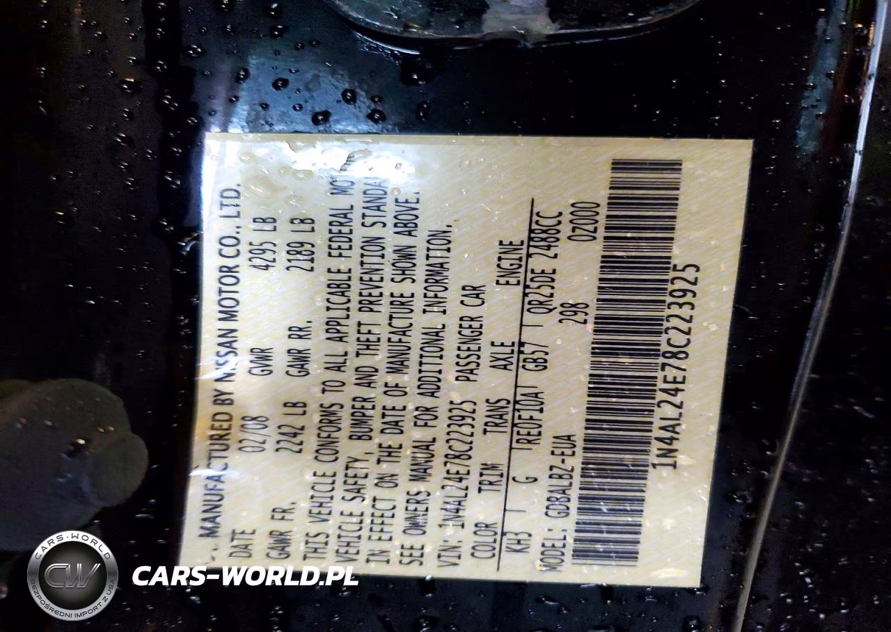 2008 Nissan Altima 2.5S VIN:1N4AL24E78C223925 - 12