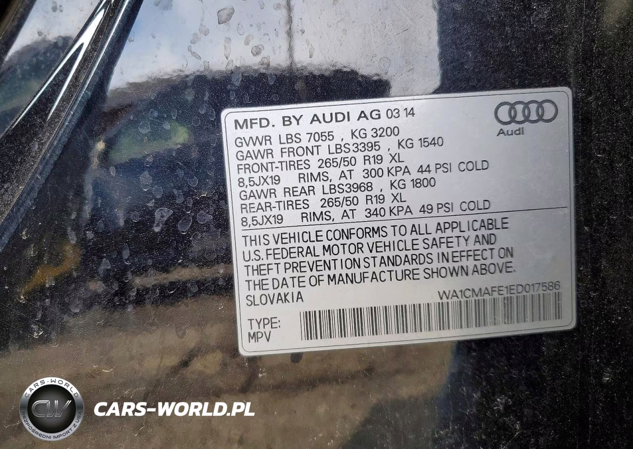 2014 Audi Q7 Premium VIN:WA1CMAFE1ED017586 - 12