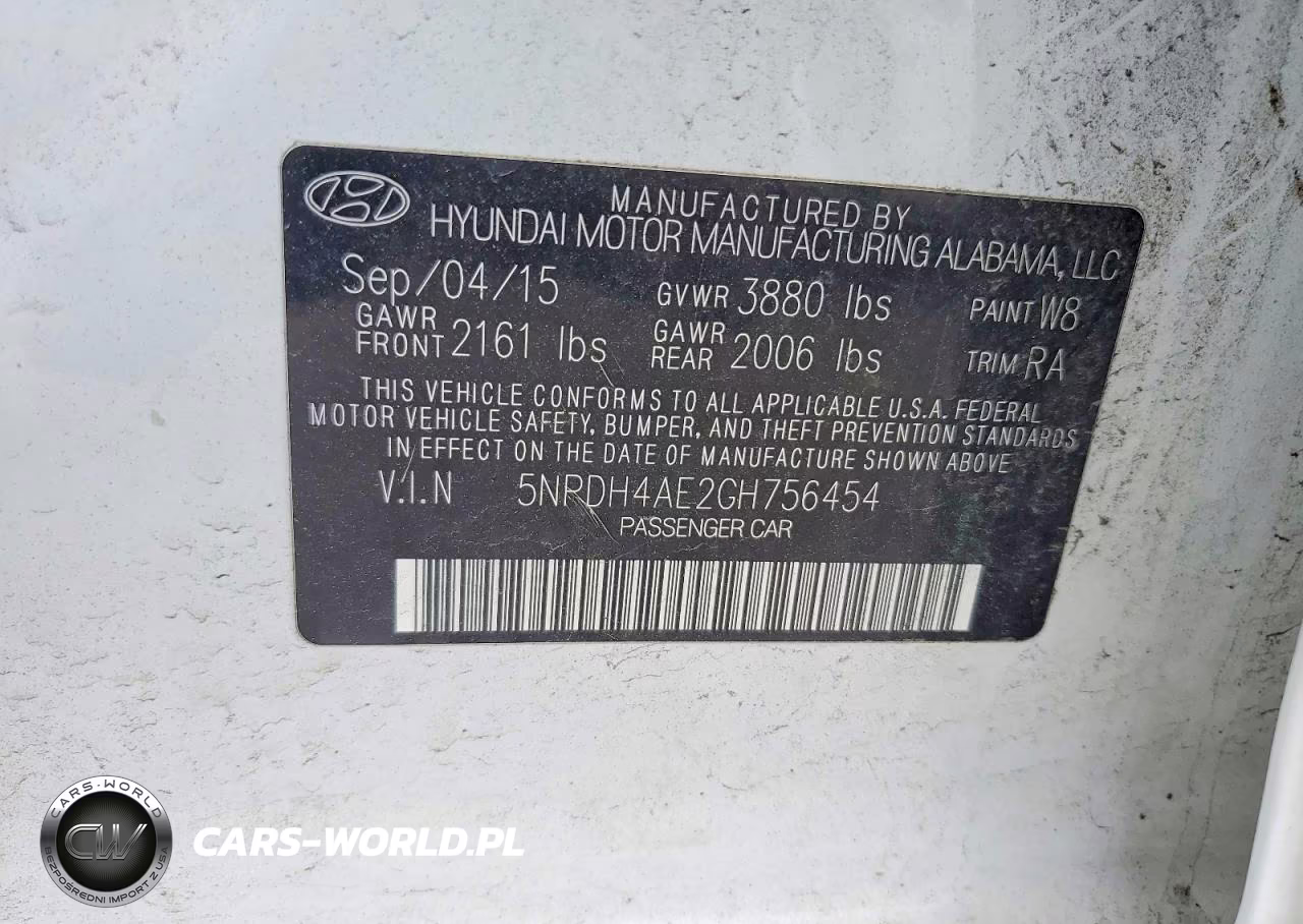 2016 Hyundai Elantra Se VIN:5NPDH4AE2GH756454 - 12