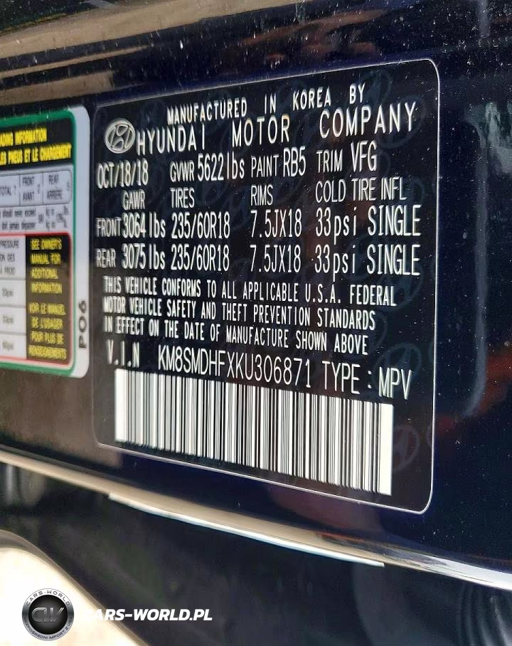 2019 Hyundai Santa Fe Xl Se VIN:KM8SMDHFXKU306871 - 14