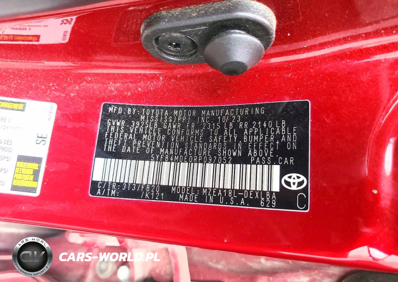2024 Toyota Corolla Le VIN:5YFB4MDE0RP097052 - 12