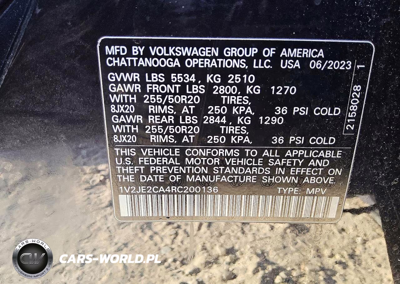 2024 Volkswagen Atlas Cross Sport Se VIN:1V2JE2CA4RC200136 - 13