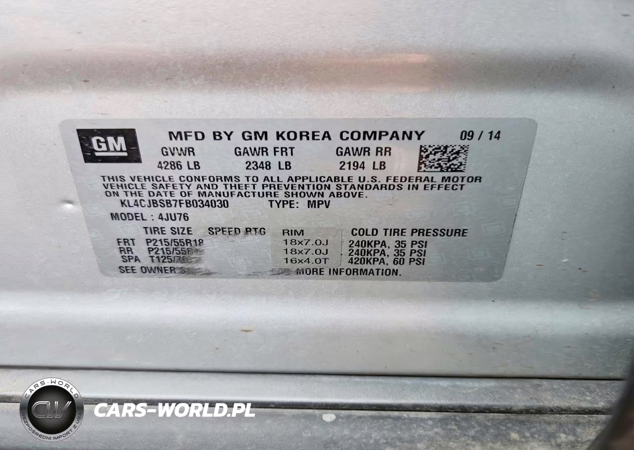 2015 Buick Encore Convenience VIN:KL4CJBSB7FB034030 - 13