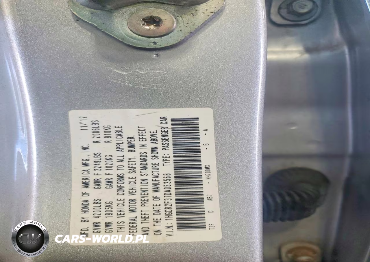 2013 Honda Accord Lx VIN:1HGCR2F37DA053568 - 12