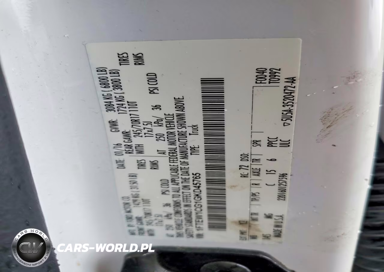 2016 Ford F150 Supercrew VIN:1FTEW1CG1GKD45765 - 12