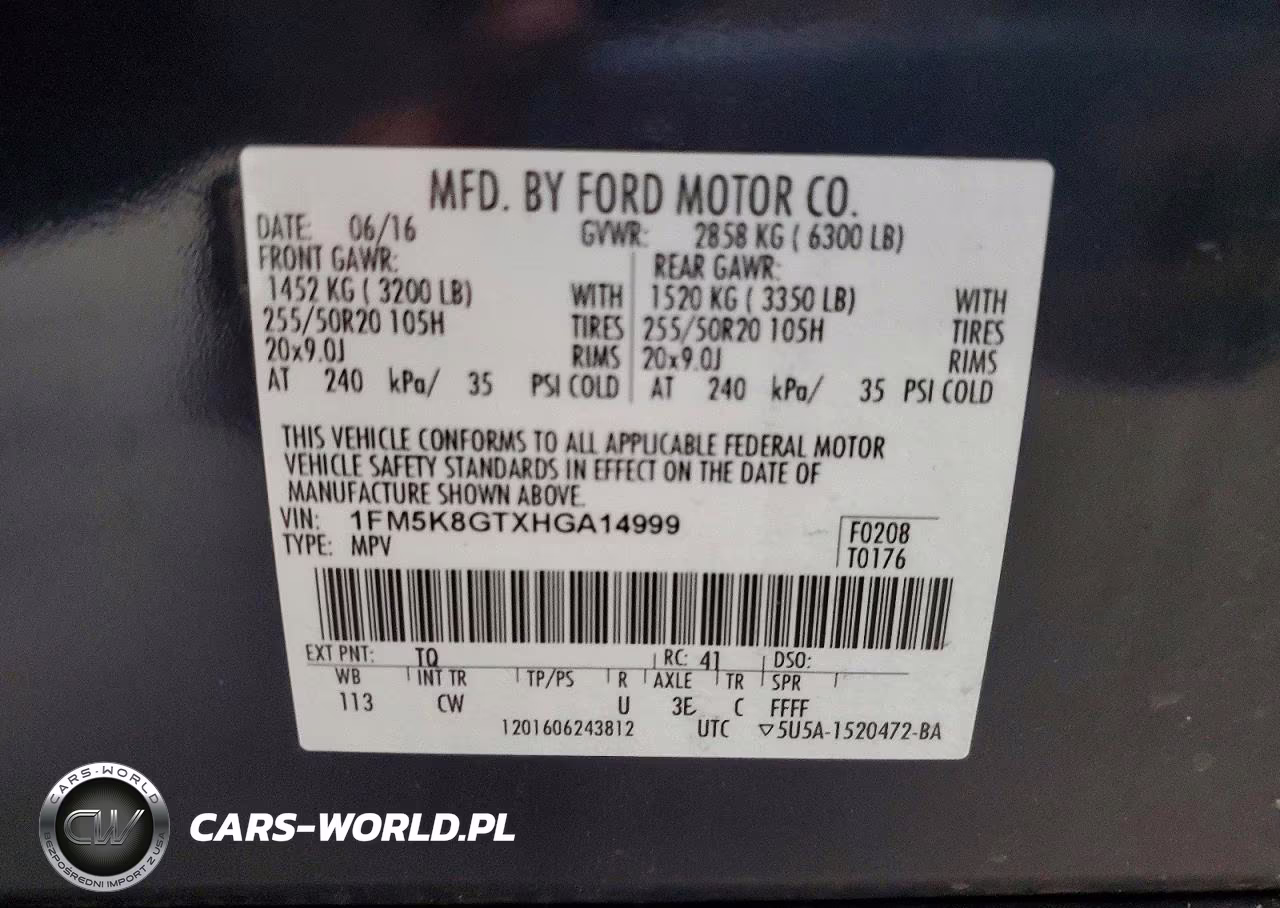 2017 Ford Explorer Sport VIN:1FM5K8GTXHGA14999 - 12