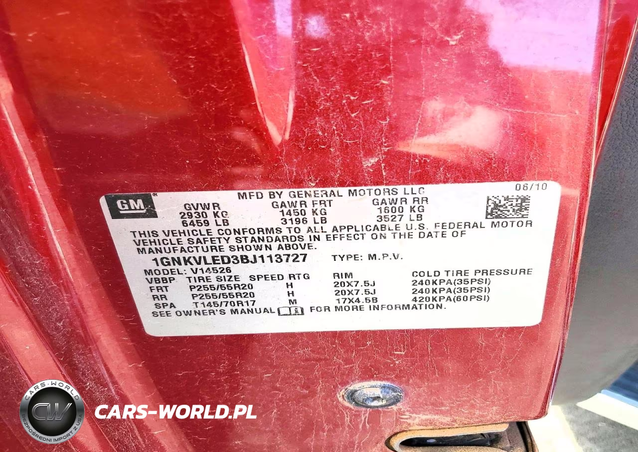 2011 Chevrolet Traverse Ltz VIN:1GNKVLED3BJ113727 - 12
