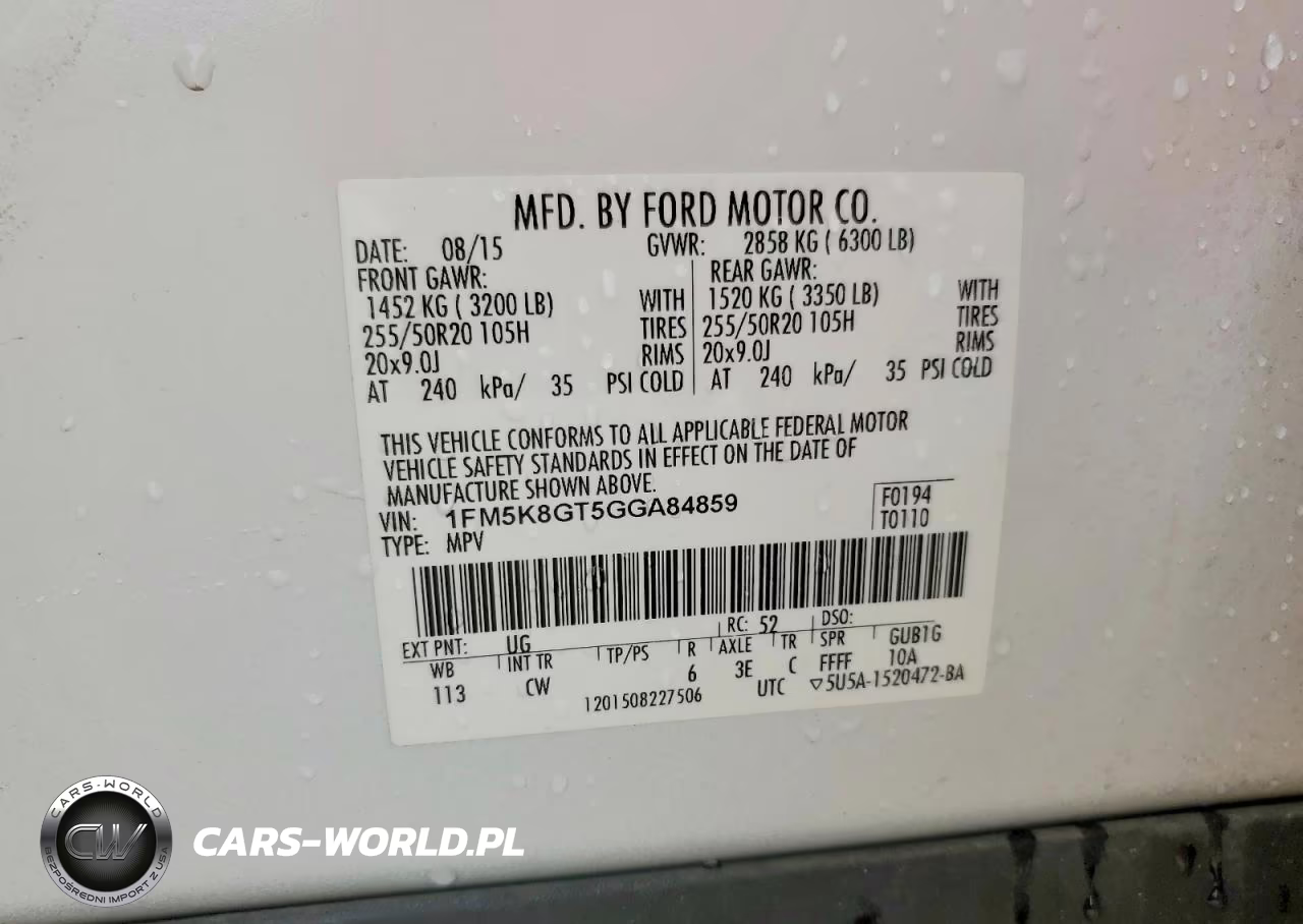 2016 Ford Explorer Sport VIN:1FM5K8GT5GGA84859 - 12